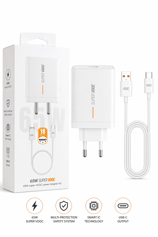 Oppo Super VOOC 85W - USB Type C Power Charger Adapter