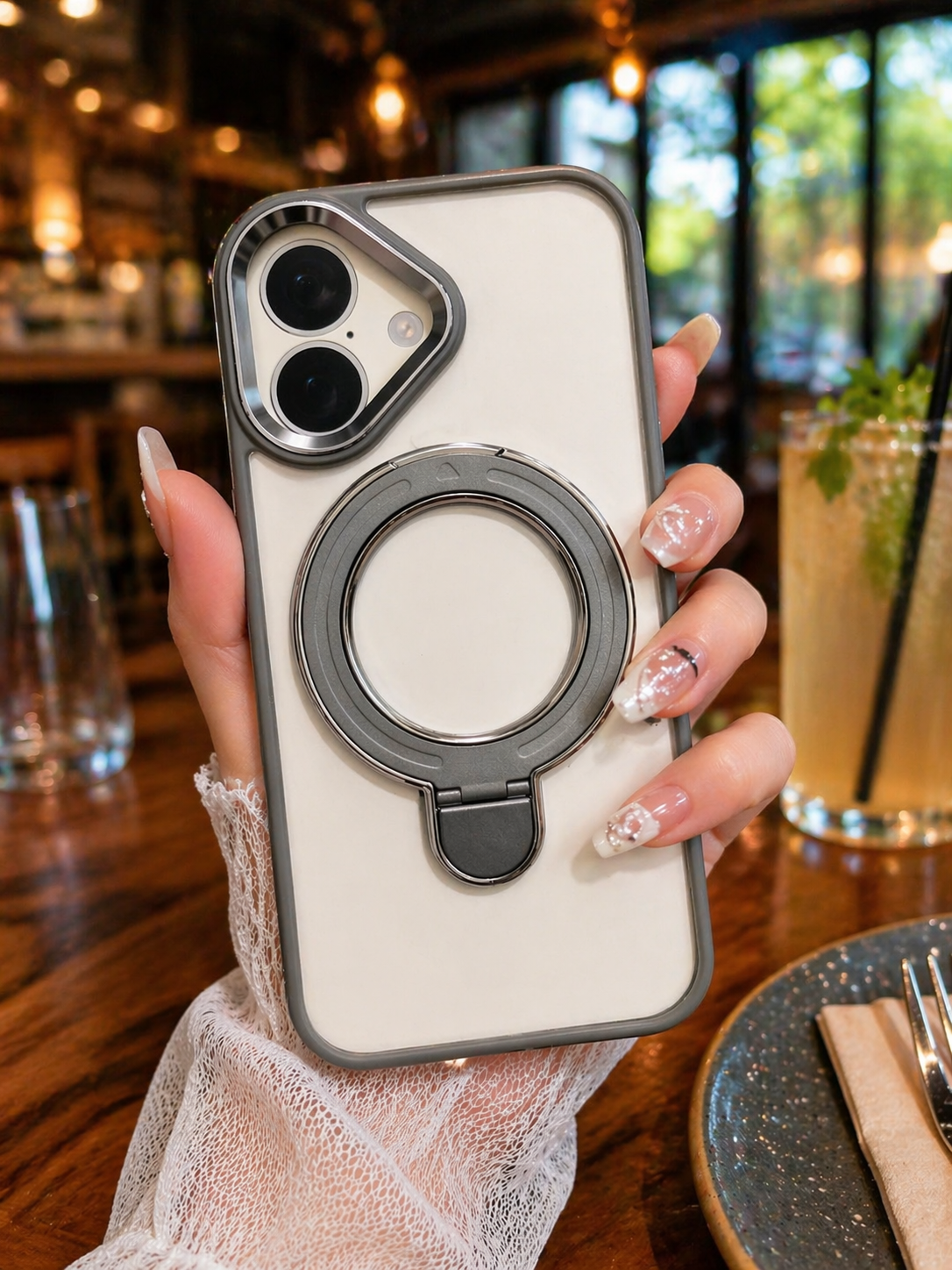 iPhone 17 Ring Stand Shockproof Magnetic Magsafe Case