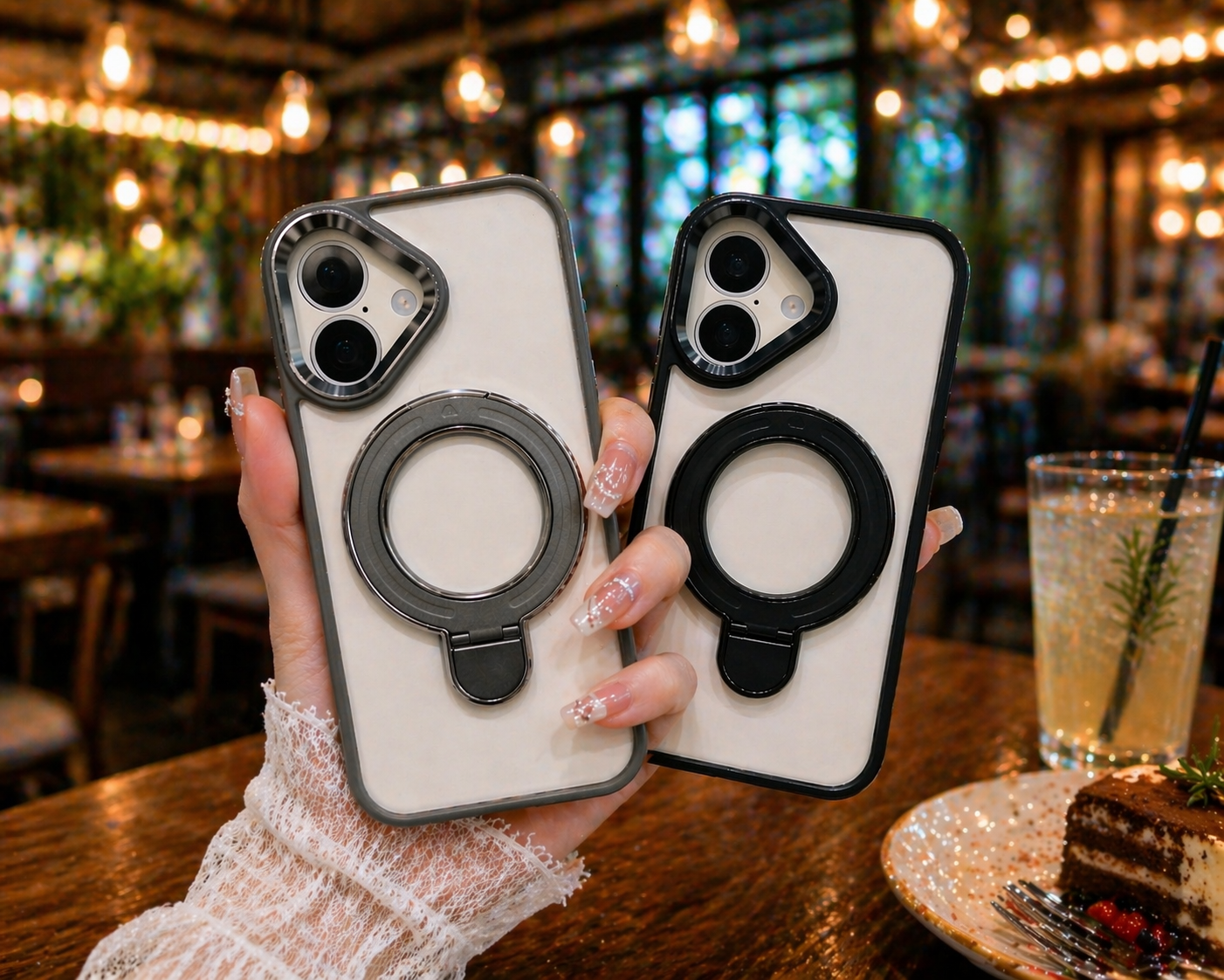 iPhone 17 Ring Stand Shockproof Magnetic Magsafe Case