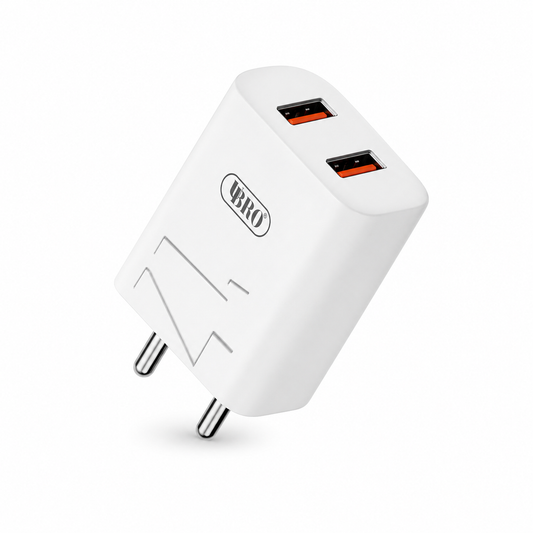 UBRO Dual USB Fast Charger (17W Output, UB-102)