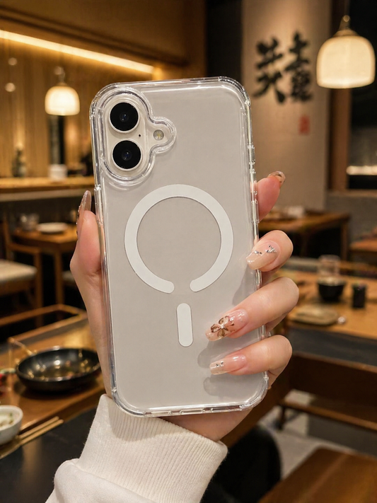 iPhone 17 Clear Silicone MagSafe Transparent Case
