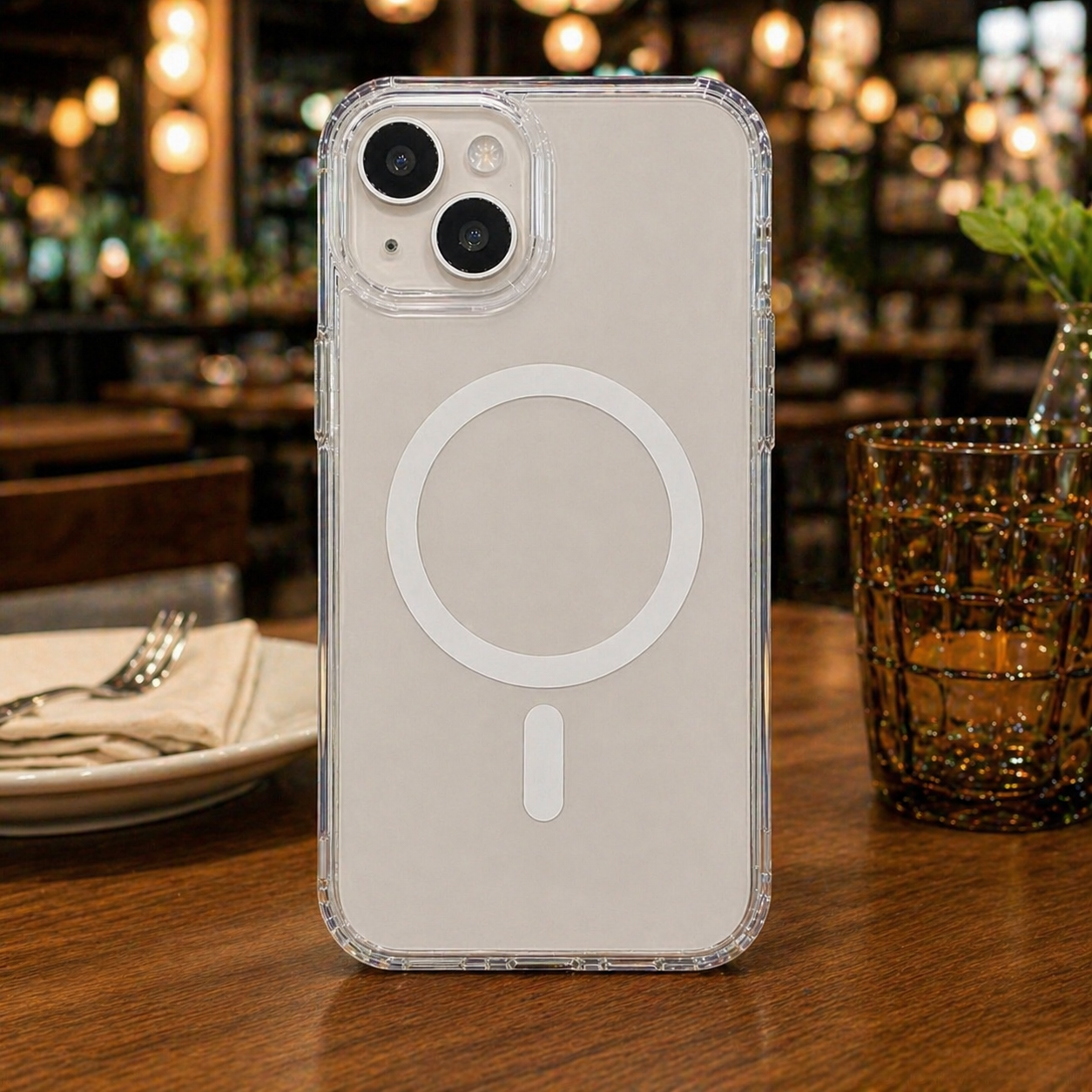 iPhone 15 Clear Silicone MagSafe Transparent Case