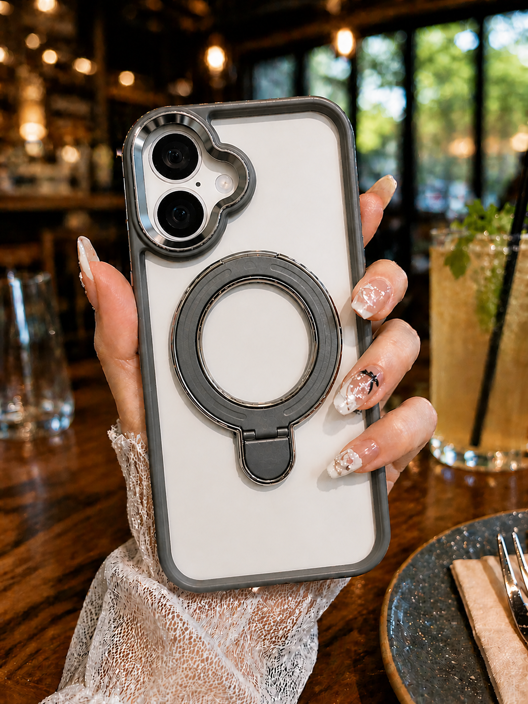iPhone 16 MagSafe Case with Ring Stand & Shockproof Protection