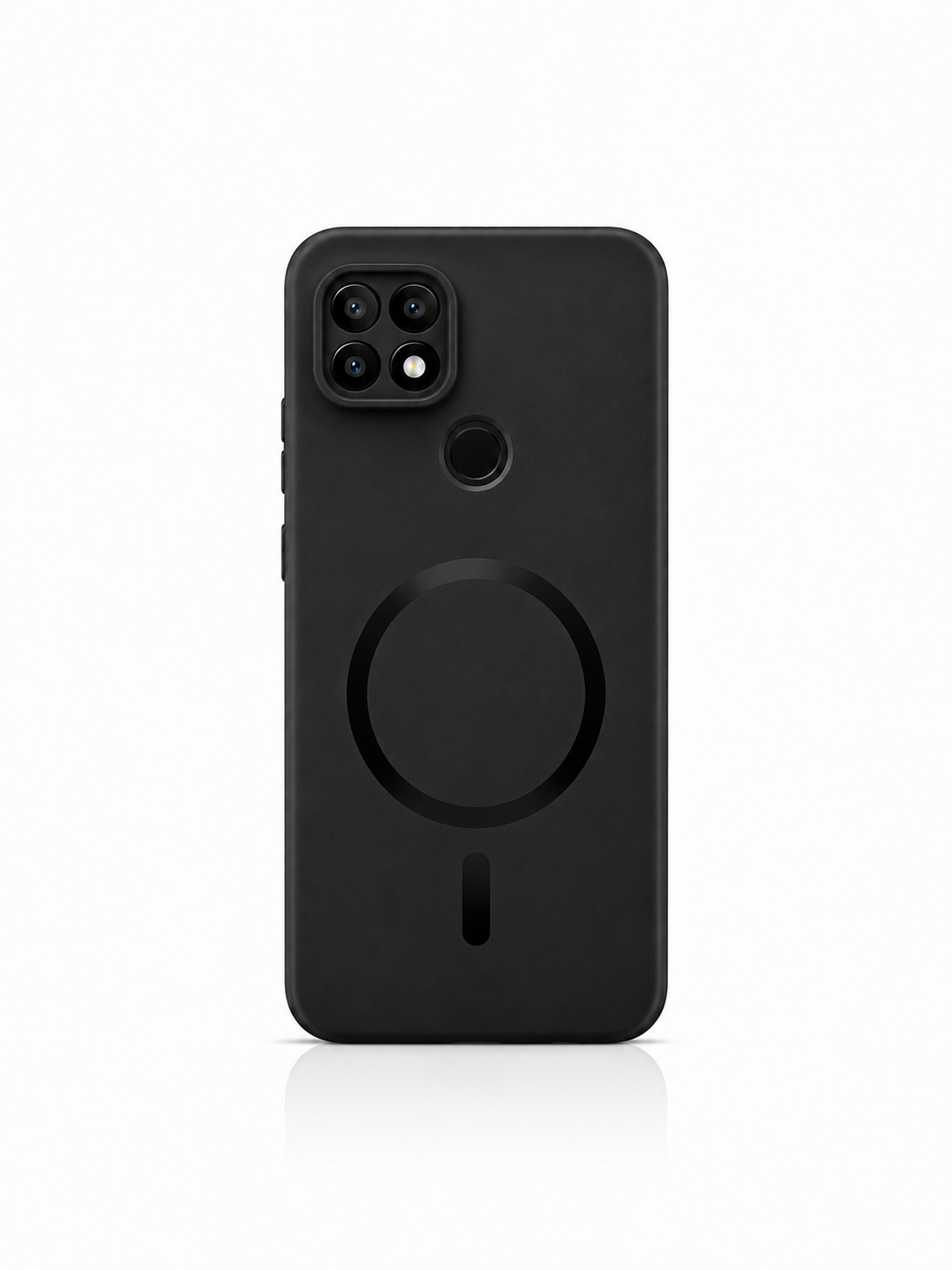 Oppo A15 Silicone Soft Back Case (Silicone Black)
