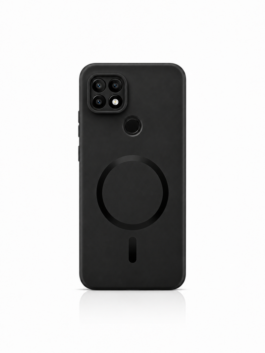 Oppo A15 Silicone Soft Back Case (Silicone Black)
