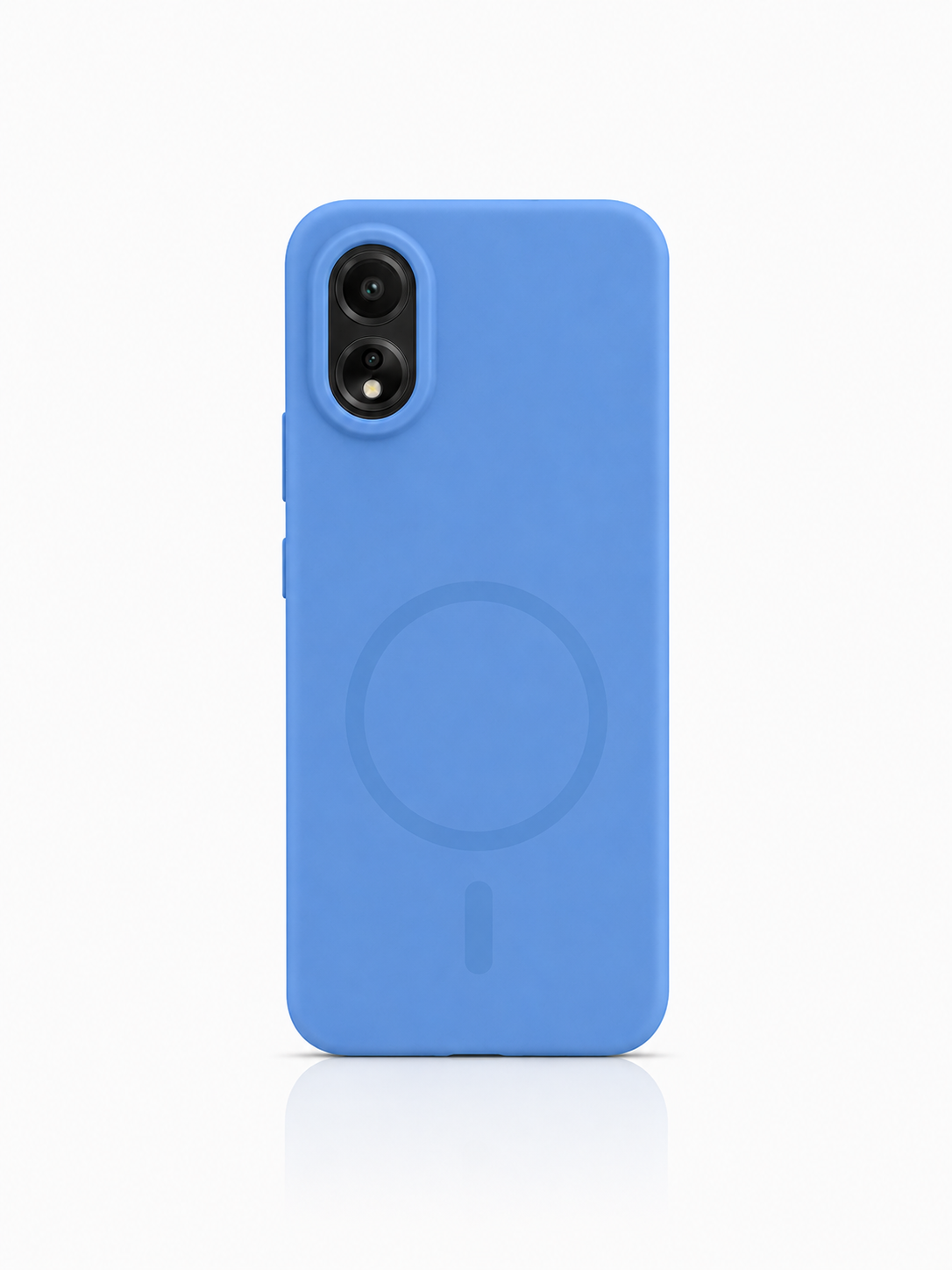 Oppo A18 Matte Blue Silicone Soft Case